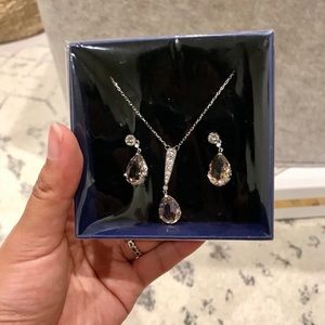 Crystal Necklace and Earring Set